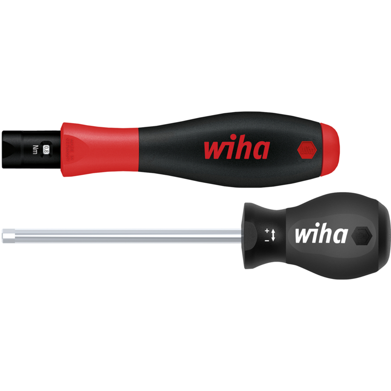 Wiha Drehmoment-Schraubendreher TorqueVario-S, schwarz/rot, 2-teilig, 0,5 - 2Nm