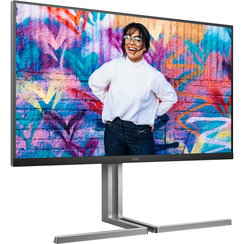 AOC U32U3CV LED-Monitor, schwarz, UltraHD/4K, Nano IPS, USB Hub, KVM