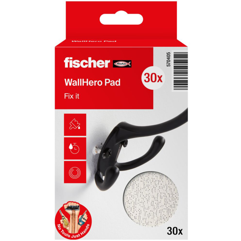 fischer GOW Bohrlochretter Multipack, 30 Stück Mörtel, hellgrau