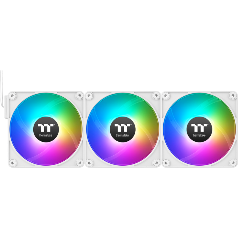 Thermaltake CT120 EX Reverse ARGB Sync PC Cooling Fan Gehäuselüfter, weiß, 3er