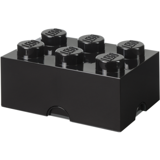 Room Copenhagen LEGO Storage Brick 6 Aufbewahrungsbox, schwarz