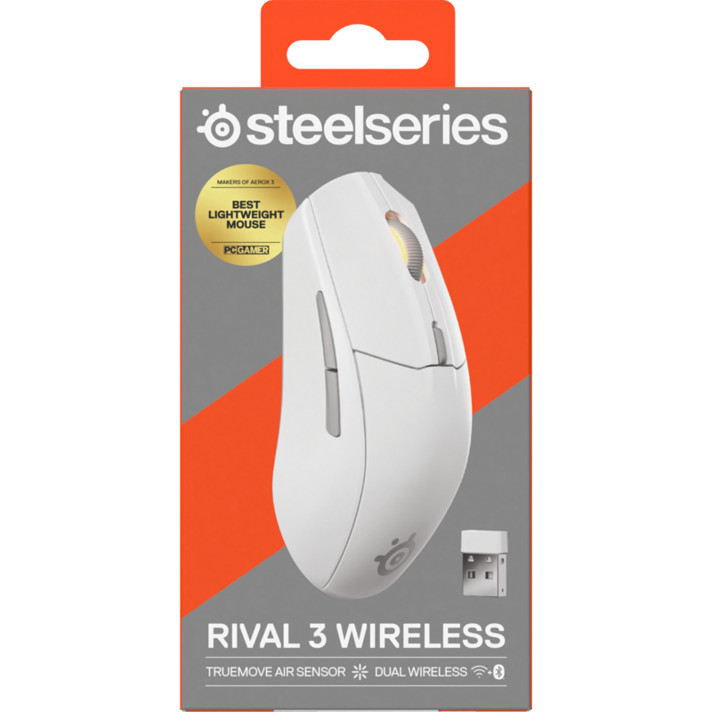 SteelSeries Rival 3 Wireless Gen 2 Gaming-Maus, weiß