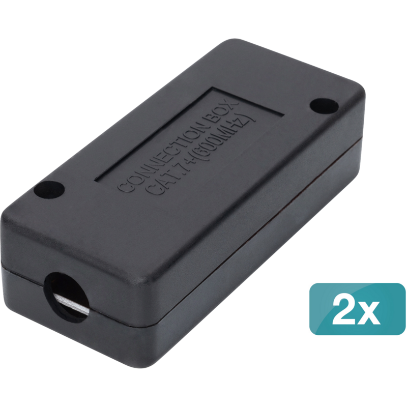Digitus Verbindungsmodul CAT 7, geschirmt, 2 Stück, schwarz