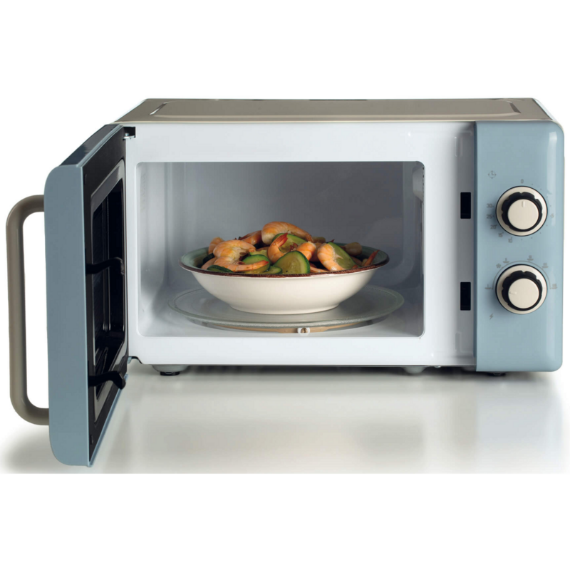 Ariete Vintage Mikrowelle, creme/blau, 20 Liter