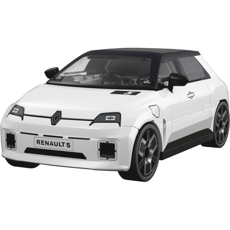 COBI Renault 5 E-Tech Konstruktionsspielzeug, weiß, Maßstab 1:35
