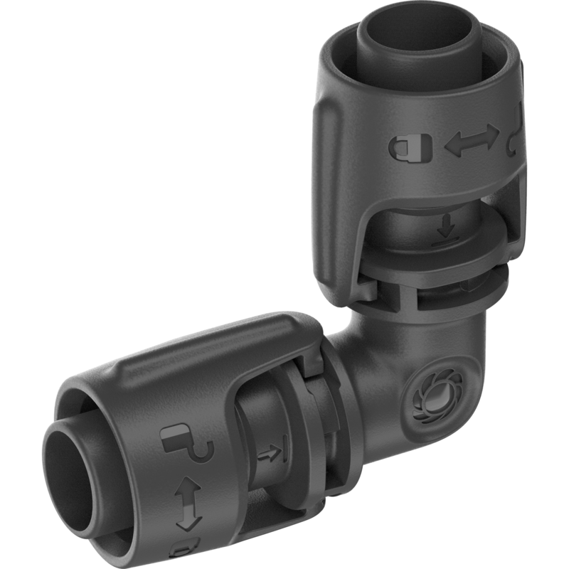 GARDENA Micro-Drip-System L-Stück 13mm (1/2") Verbindung, dunkelgrau, 2 Stück