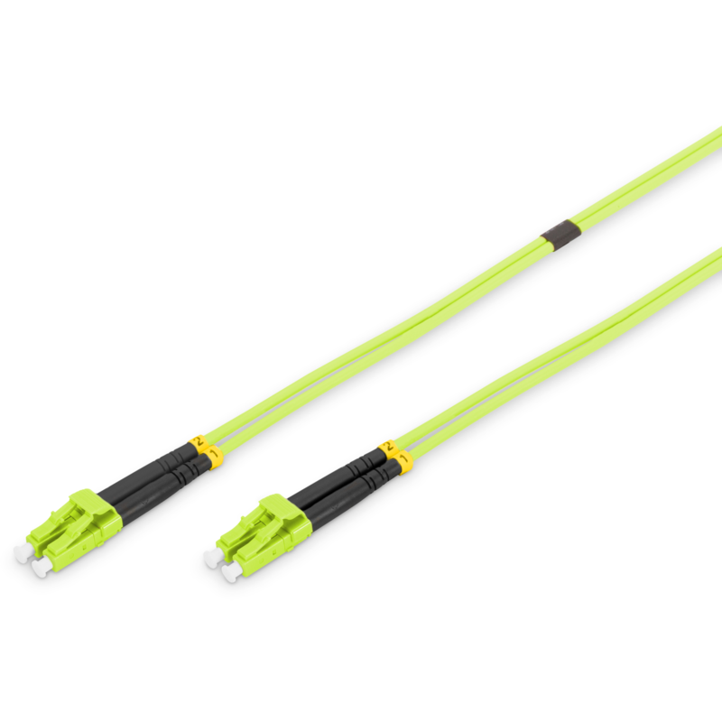 Digitus LWL Patchkabel, Duplex, LC > LC Stecker, Multimode OM5 Kabel, hellgrün