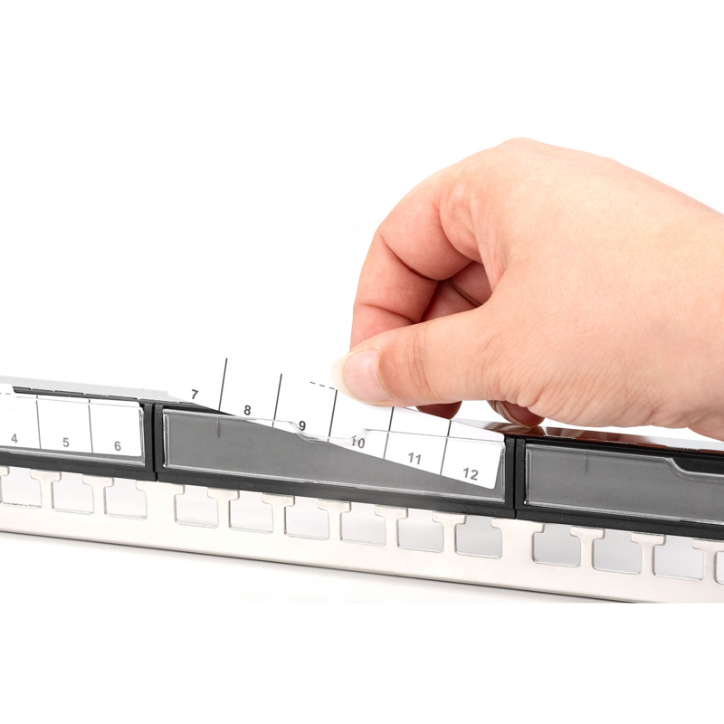 Digitus Modulares Patchpanel, 24 RJ-45 Ports, silber, 1 HE, Rack Mount