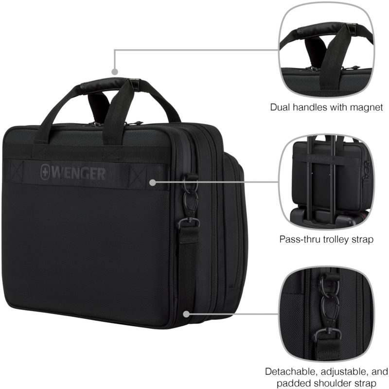 Wenger Legacy Black Series 16" Notebooktasche, schwarz, bis 40,6 cm (16")