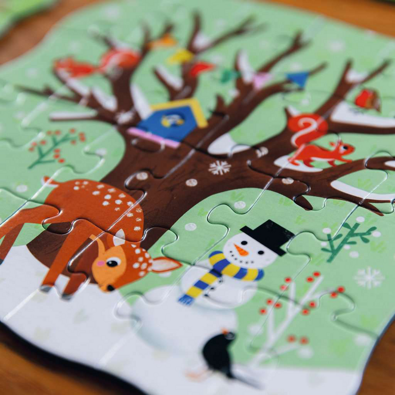 Ravensburger Puzzle UP! - Vier Jahreszeiten, 12, 16, 20 und 24 Teile