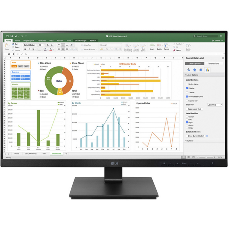 LG 27BN65Q-B Generalüberholt LED-Monitor, schwarz, QHD, AH-IPS, AMD Free-Sync, Generalüberholt