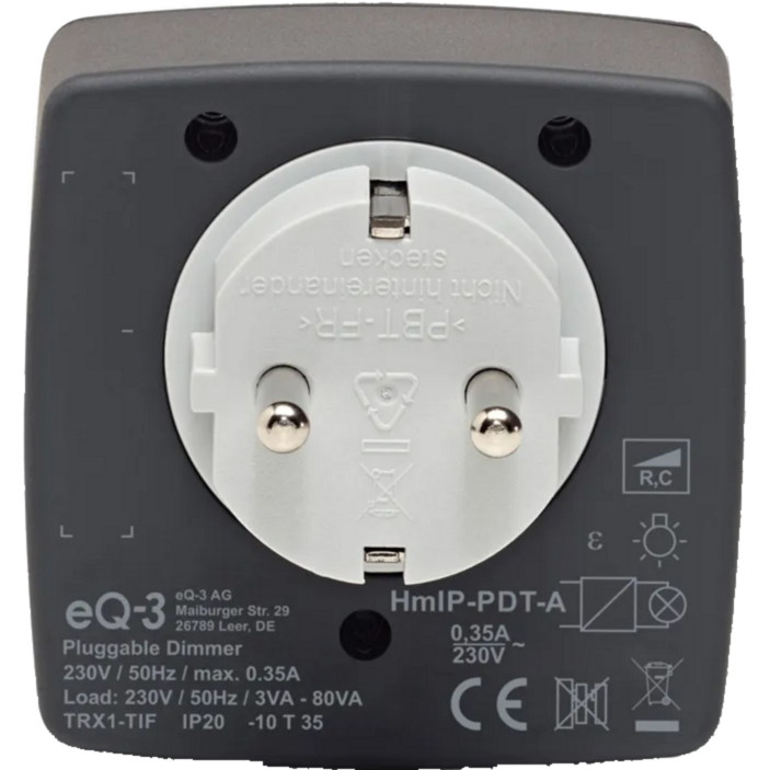 Homematic IP Dimmer-Steckdose (HmIP-PDT-A), anthrazit