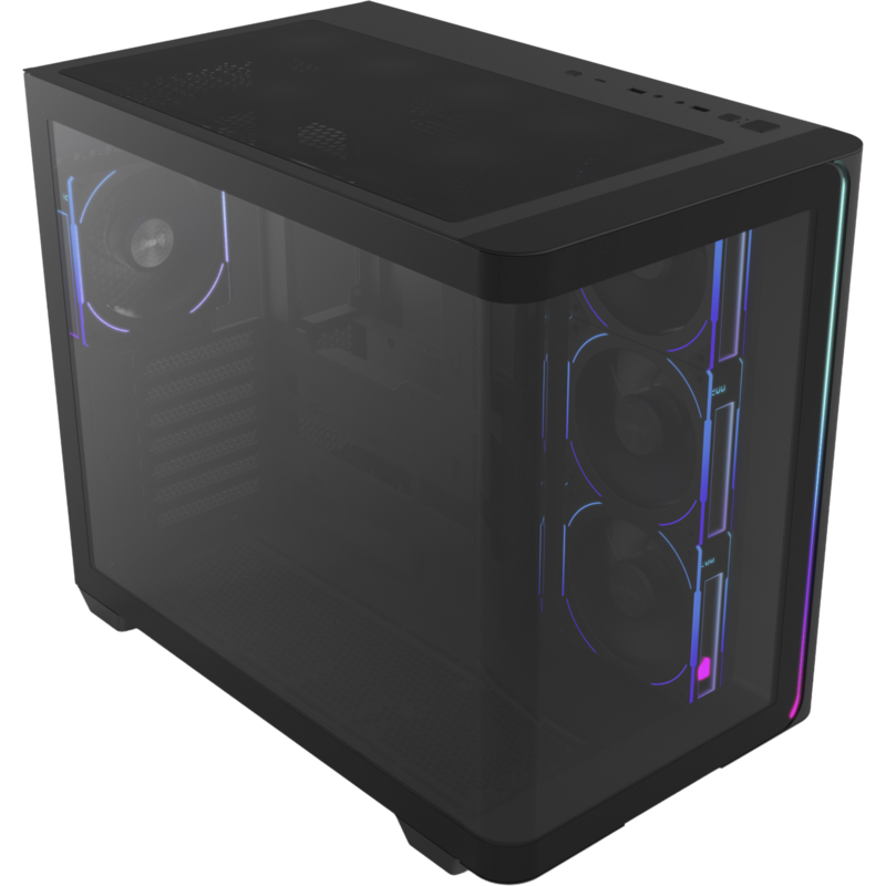 FSP M580 Plus Tower-Gehäuse, schwarz, Tempered Glass, Gebraucht