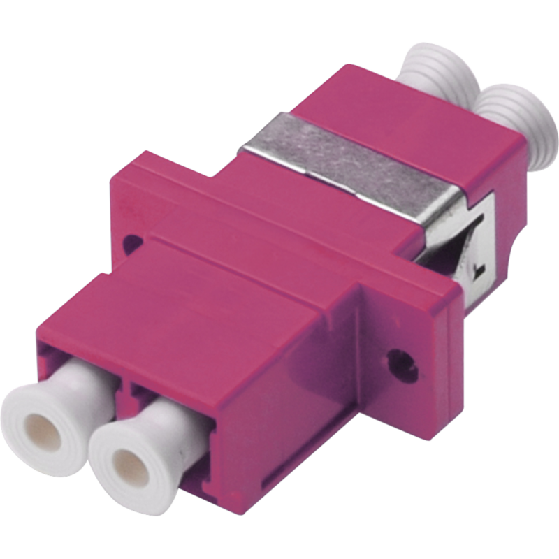 Digitus LWL Kupplung, Duplex, LC > LC Buchse, Multimode OM4, violett, inkl.