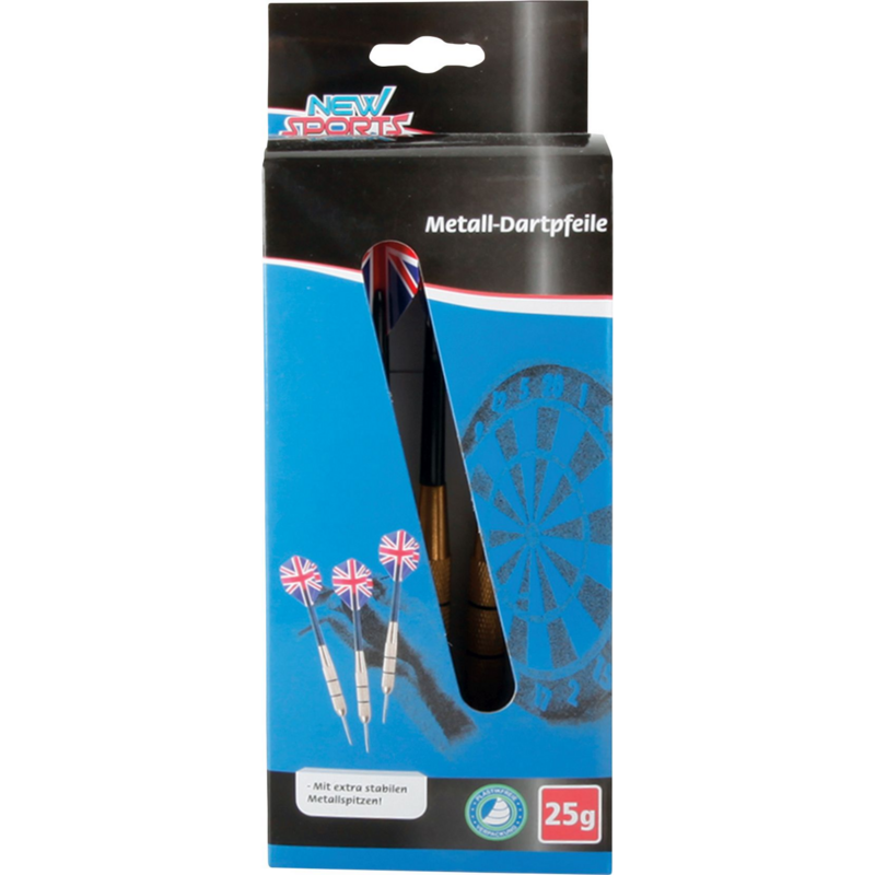 Metall-Dartpfeile, Kartongröße 125x270 mm Dartblaster