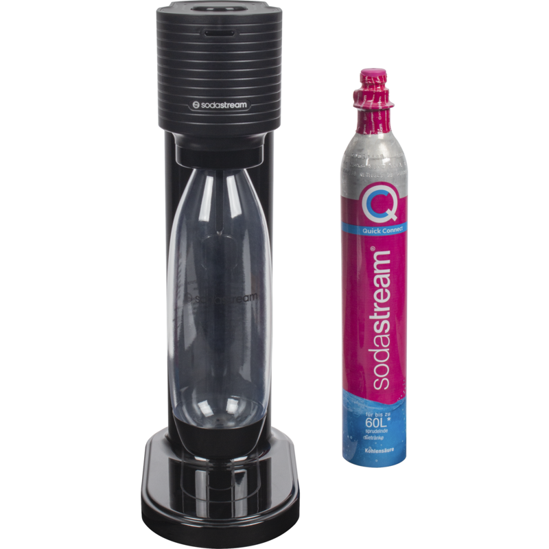 SodaStream Wassersprudler GAIA Black, schwarz, inkl. 1 PET-Flasche + 1