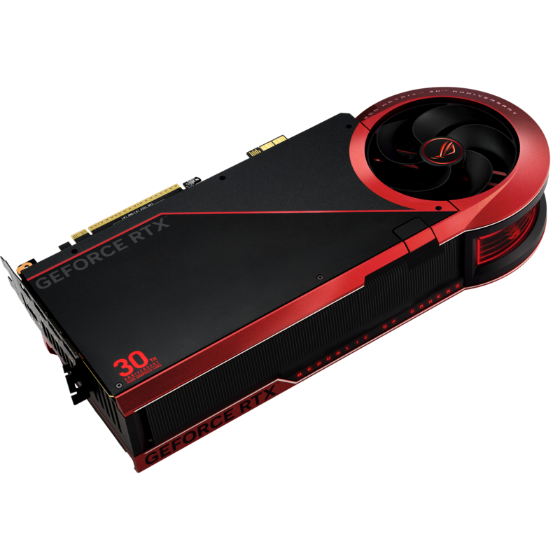 ASUS GeForce RTX 5090 ROG Matrix Platinum Grafikkarte, schwarz/dunkelrot, DLSS