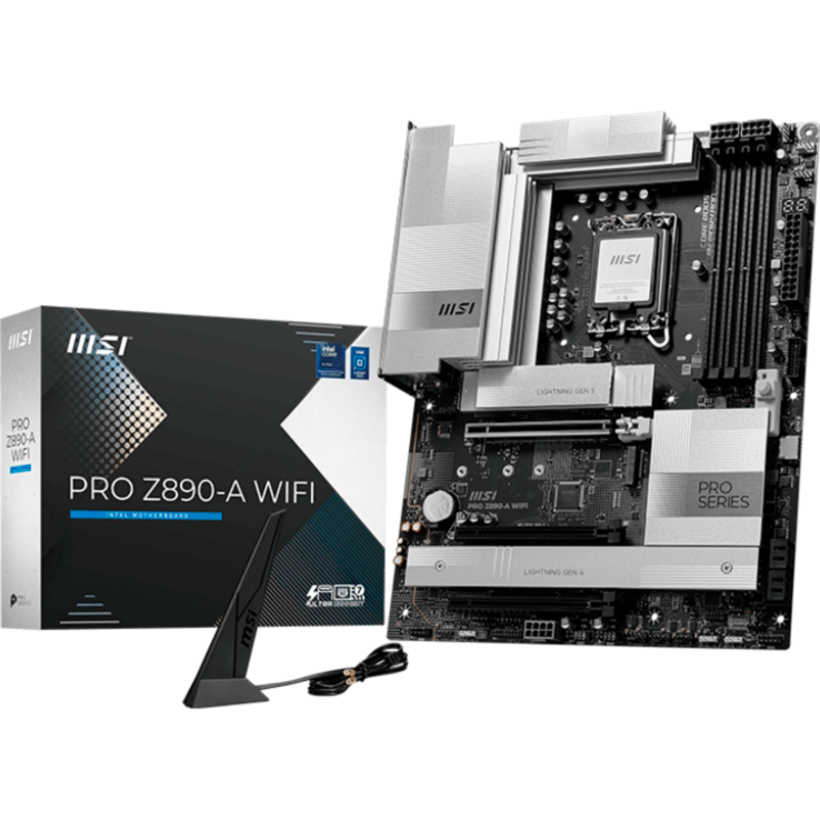 MSI PRO Z890-A WIFI Mainboard, schwarz/weiß