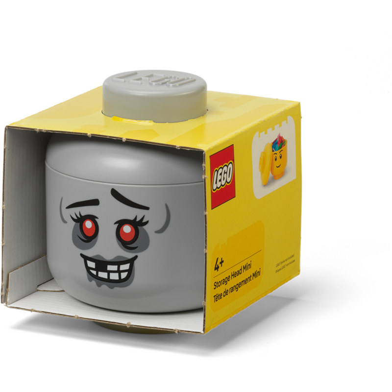 Room Copenhagen LEGO Storage Head "Zombie", mini Aufbewahrungsbox, grau