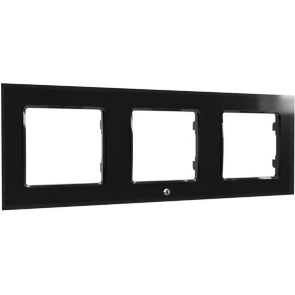 Shelly Wall Frame 3 Abdeckung, schwarz, für Wall Switch