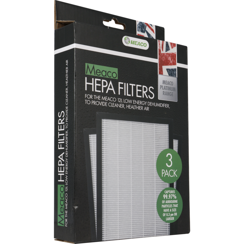 Meaco Platinum 12 HEPA-Filter, 3 Stück, für Meaco 20L LowEnergy Platinum