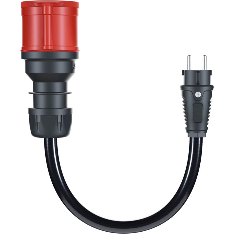 go-e Adapter für Gemini flex 22 kW, CEE rot Drehstrom 32A > Haushaltssteckdose