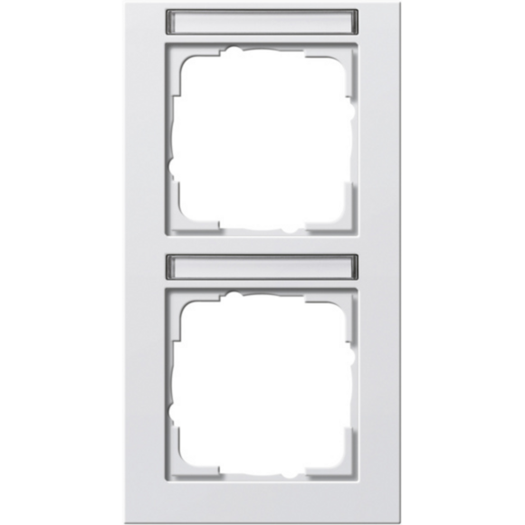 Gira Abdeckrahmen zweifach mit mattierter Oberfläche Abdeckung, weiß