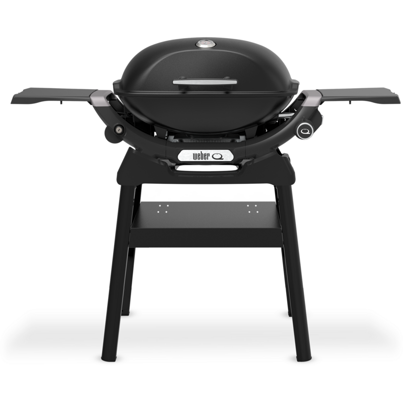 Weber Gasgrill Q 2200N mit Stand Grill, schwarz, 4,10 kW, mit Seitentischen
