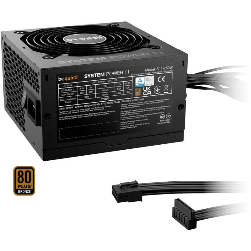 be quiet! SYSTEM POWER 11 B 750W PC-Netzteil, schwarz, 1x 12-Pin High Power GPU