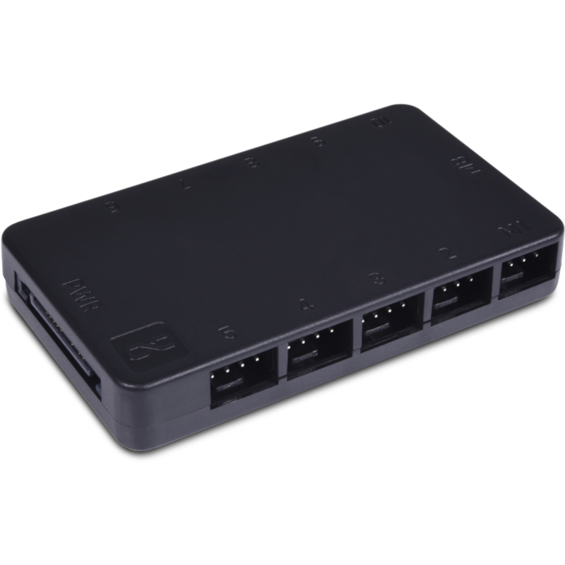 Alphacool Core 10x 4-Pin PWM Splitter Lüftersteuerung, schwarz, mit