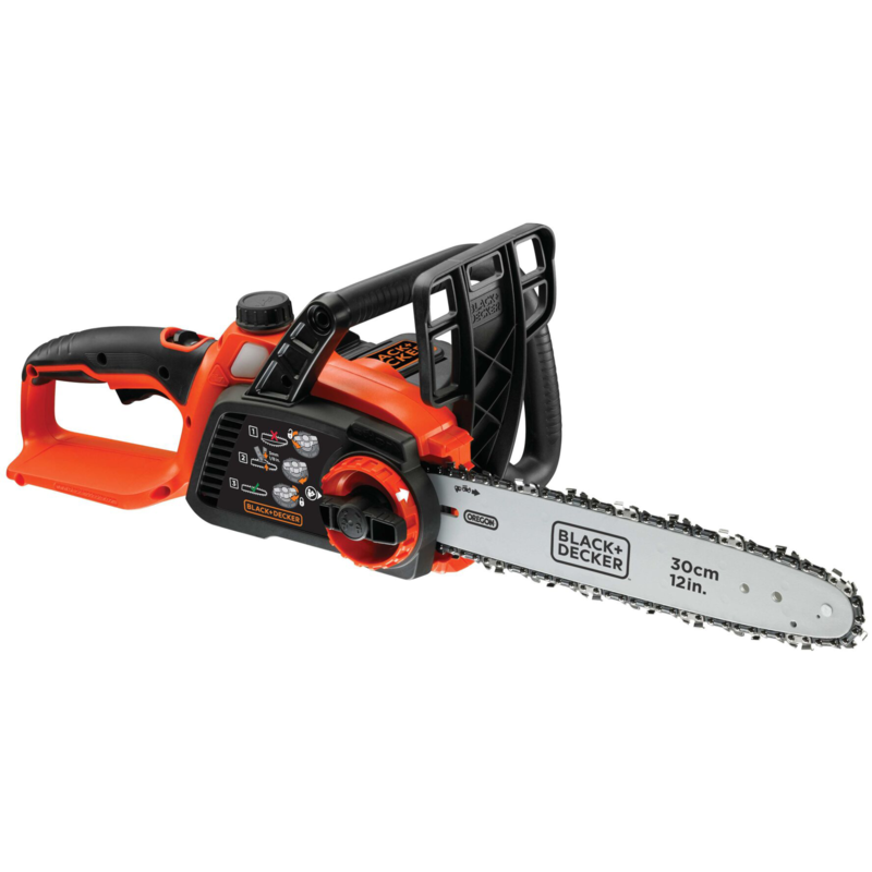 BLACK+DECKER Akku-Kettensäge GKC3630L20, orange/schwarz, Li-Ionen Akku 2,0 Ah