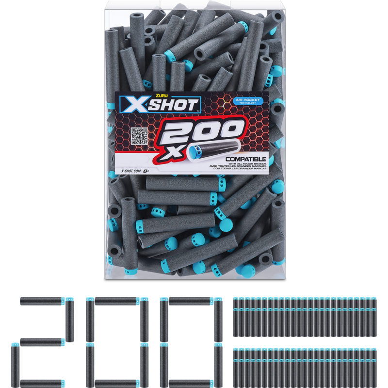 ZURU XSHOT200er-Pack Refill Darts Dartblaster