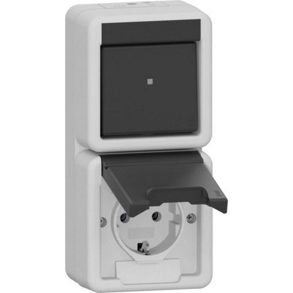 Gira Kombination Wippschalter und Schutzkontaktsteckdose Typ F 16 Ampere 250