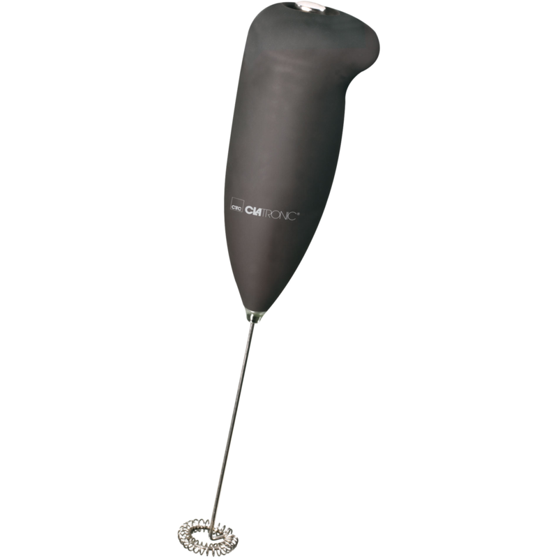 Clatronic Milchaufschäumer MS 3089, schwarz/silber, batteriebetrieben