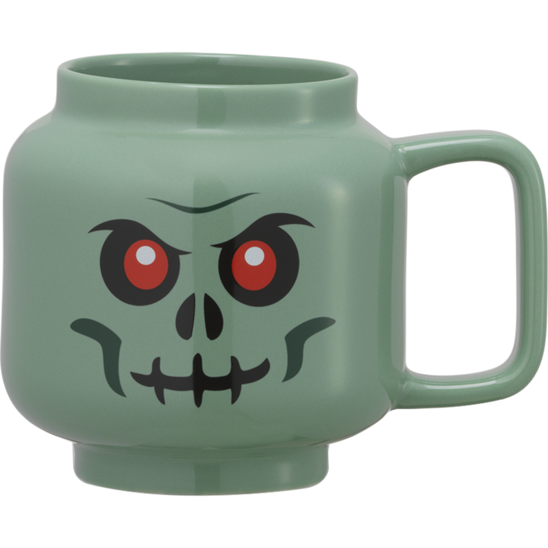 Room Copenhagen LEGO Keramiktasse Grünes Skelett, groß Tasse, graugrün