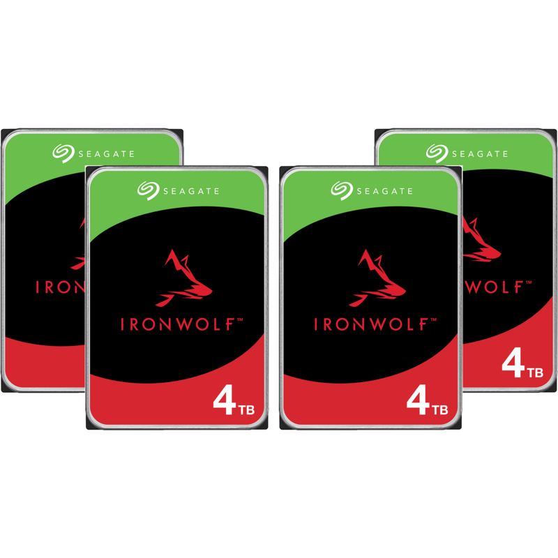 Seagate IronWolf NAS 4 x 4 TB Bundle Festplatte, SATA 6 Gb/s, 3,5", 4er Bundle