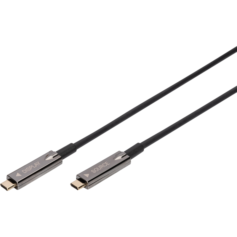 Digitus 4K USB-C AOC AV-Anschlusskabel Kabel, schwarz, 10 Meter