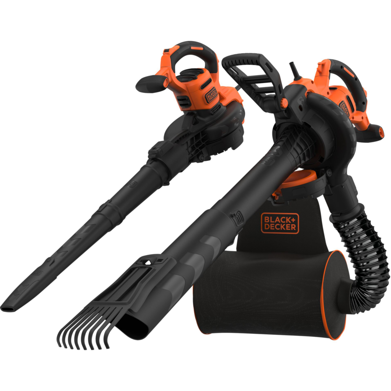 BLACK+DECKER 3-in-1 Elektro-Laubsauger BEBLV301-QS Laubsauger/Laubbläser