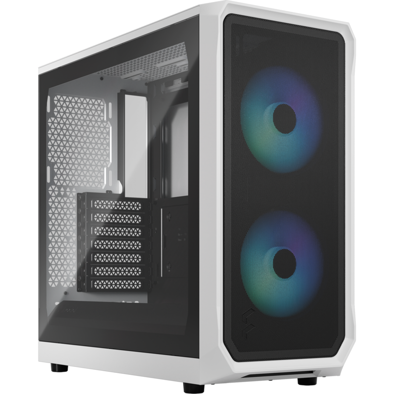 Fractal Design Focus 2 RGB White TG Clear Tint Tower-Gehäuse, weiß, Tempered
