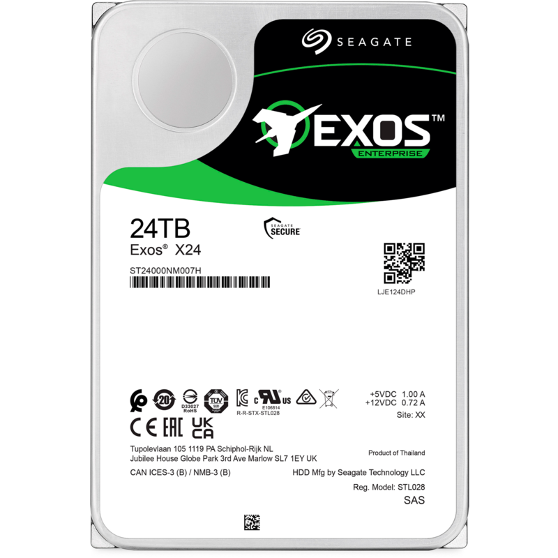Seagate Exos X24 24 TB Festplatte, SAS 12 Gb/s, 3,5", Gebraucht