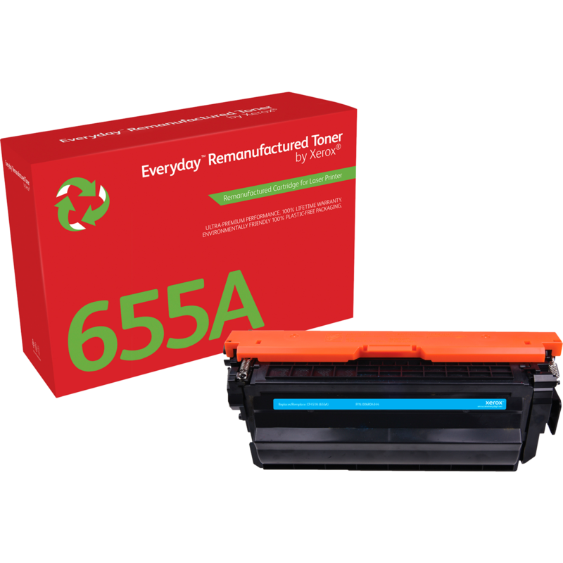 Xerox Everyday Toner cyan 006R04344, wiederaufbereitet, kompatibel zu HP 655A, Generalüberholt