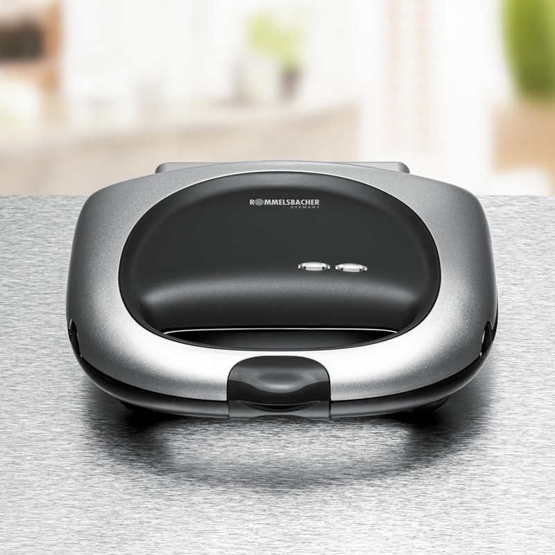 Rommelsbacher Sandwichmaker ST 1000, schwarz/silber, 1.000 Watt, Gebraucht