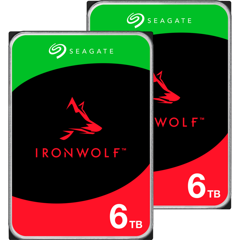 UGREEN DH2300 + 2x 6 TB Seagate IronWolf HDD Bundle NAS, schwarz
