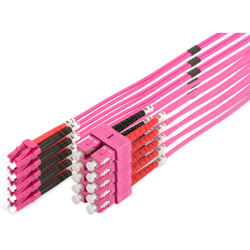 Digitus LWL Patchkabel, Duplex, LC > SC Stecker, Multimode OM4 Kabel