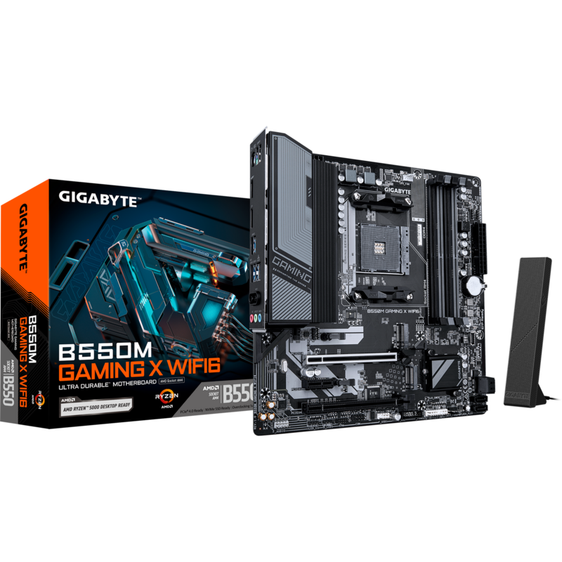 AORUS B550M GAMING X WIFI6 Mainboard, schwarz/grau