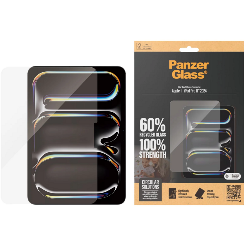 PanzerGlass Displayschutz Ultra-Wide Fit Schutzfolie, transparent, iPad Pro 11''