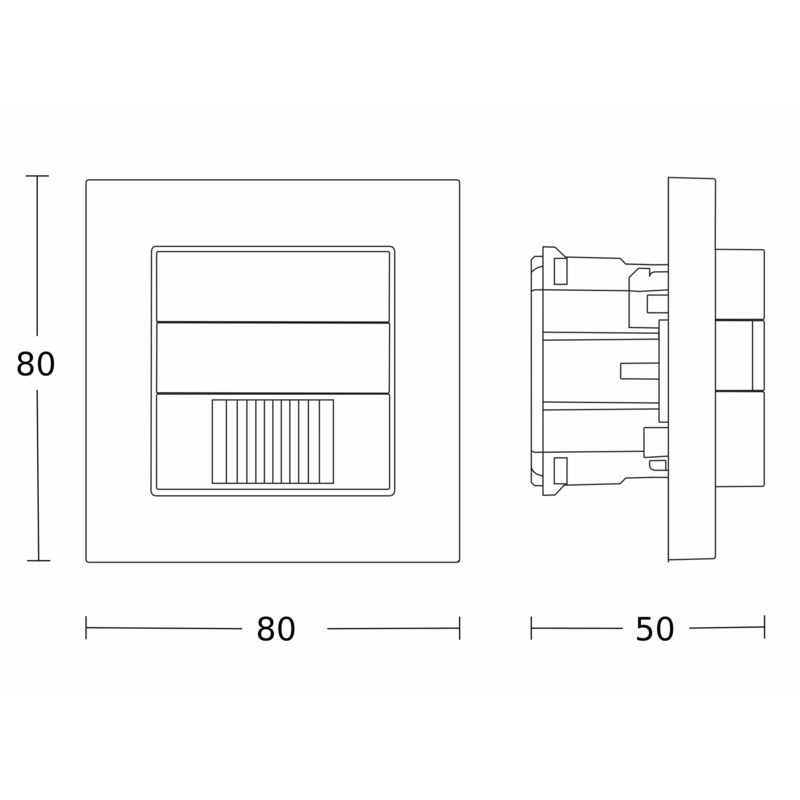Steinel Präsenzschalter Infrarot 180 Unterputz COM1 on/off, weiß