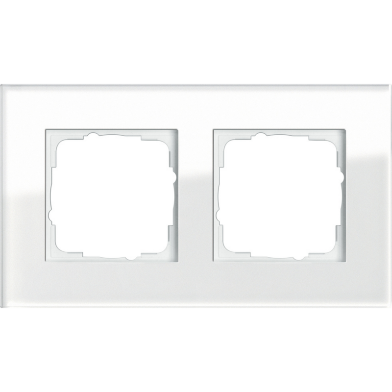 Gira Abdeckrahmen zweifach aus Glas, glänzende Oberfläche, System 55 Esprit, Typ