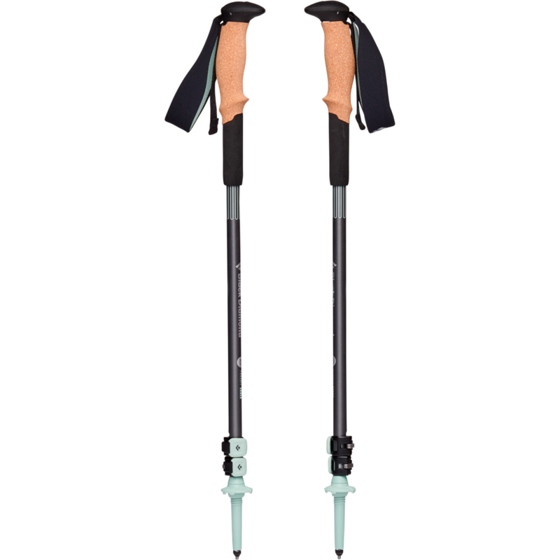 Black Diamond Trekkingstöcke Pursuit Shock S/M Fitnessgerät, grau/grün, 1 Paar