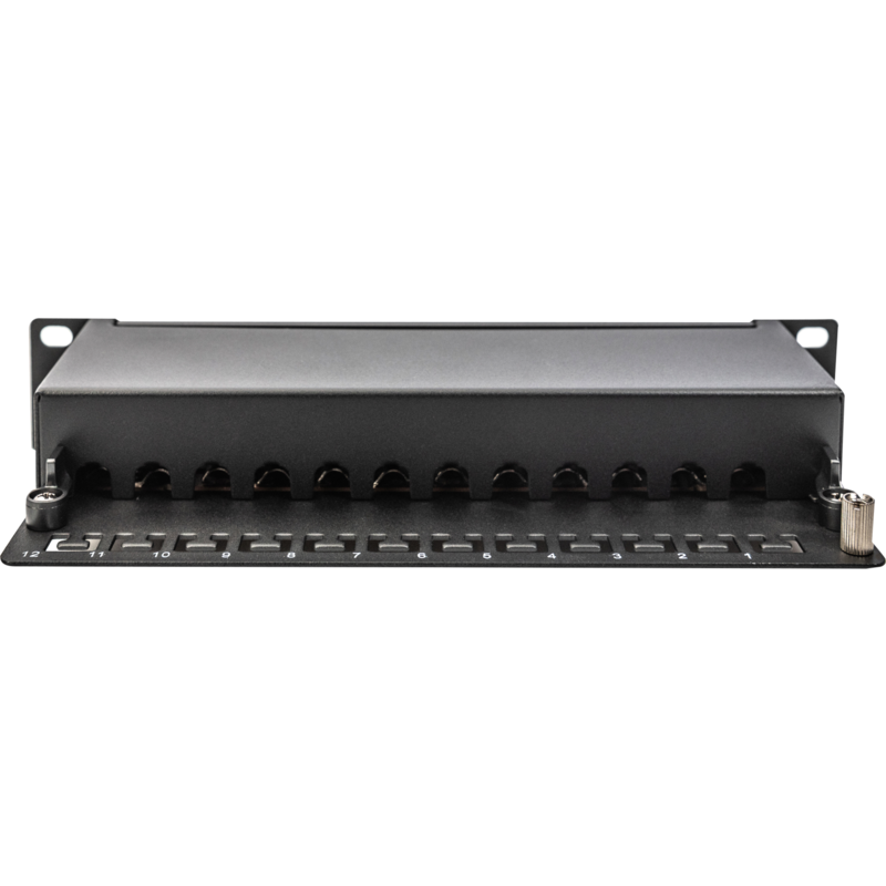 Digitus 10" Patchpanel DN-91612S-EA, 12-Port, Cat.6a, schwarz, 1HE, Rack Mount